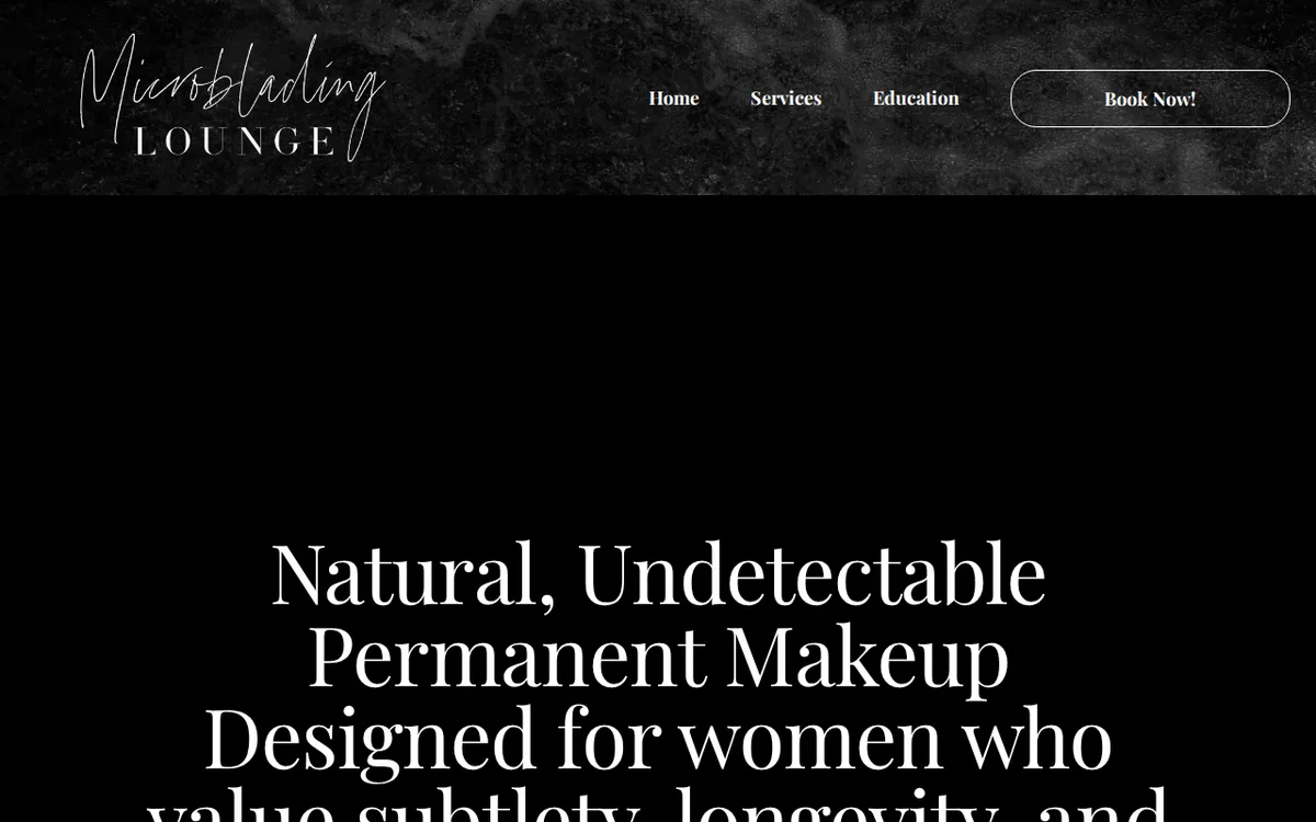 La home page di microbladinglounge.com